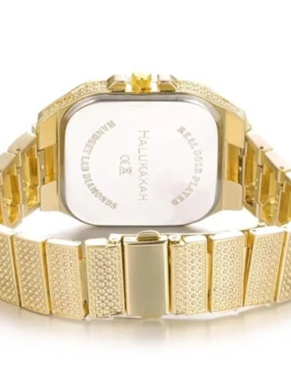 Diamonds Gold Watch Iced Out, Men's 18k Real Gold/Platinum White Gold